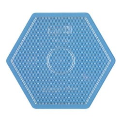 Placa / Pegboard hexagonal grande transparente para Hama midi
