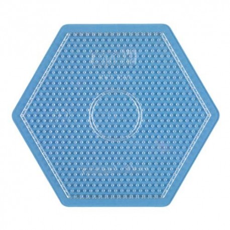 Placa / Pegboard hexagonal grande transparente para Hama midi