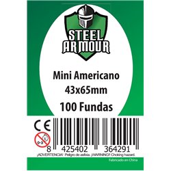 100 FUNDAS TAMAÑO MINI AMERICANO (43X65MM)