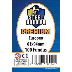 100 FUNDAS TAMAÑO EUROPEO PREMIUM (61X94MM)