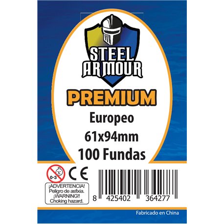 100 FUNDAS TAMAÑO EUROPEO PREMIUM (61X94MM)