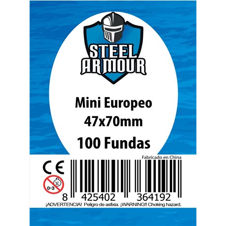 100 FUNDAS TAMAÑO MINI EUROPEO (47X70MM)