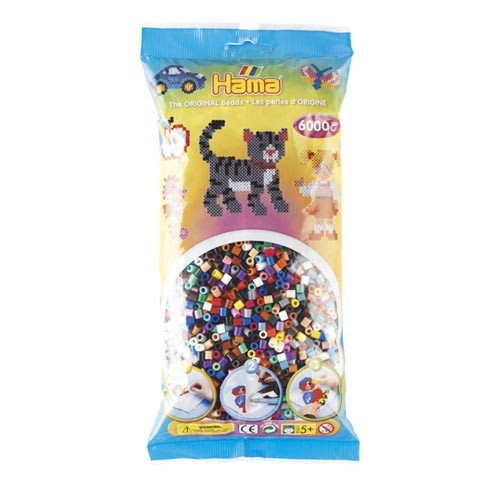 Hama midi mix 67 (22 colores) 6000 piezas
