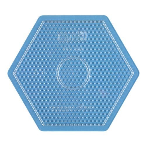 Placa / Pegboard hexagonal grande transparente para Hama midi