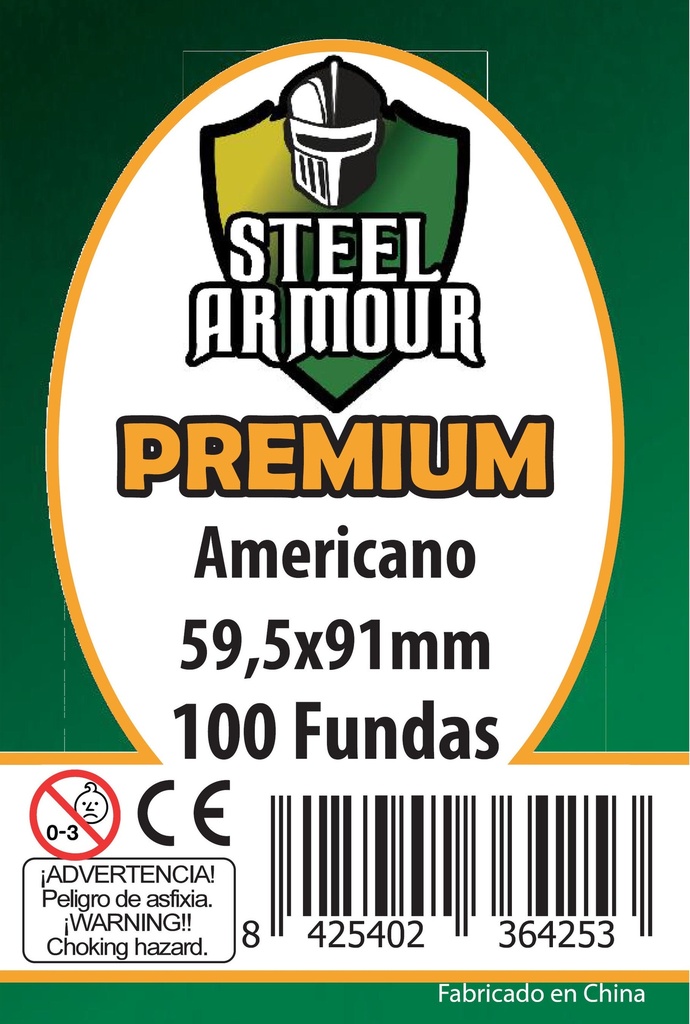 100 FUNDAS TAMAÑO AMERICANO PREMIUM (59,5X91MM)
