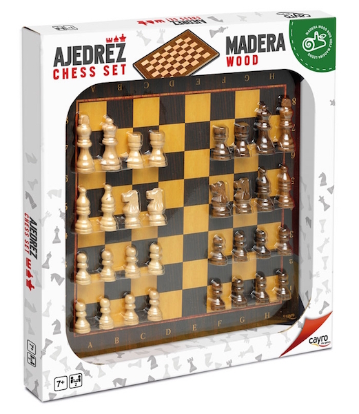 AJEDREZ DE MADERA - 33x33 CM