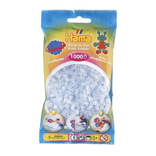 [028178207571] Hama midi Brilla en la oscuridad : azul 1000 piezas