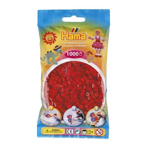 [028178207229] Hama midi rojo oscuro / rojo Navidad 1000 piezas