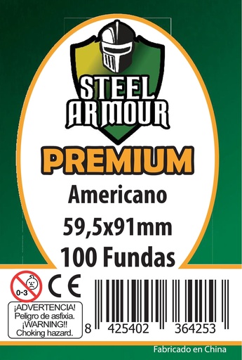 [8425402364253] 100 FUNDAS TAMAÑO AMERICANO PREMIUM (59,5X91MM)
