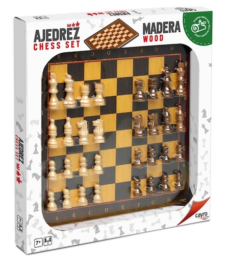 [8422878100989] AJEDREZ DE MADERA - 33x33 CM