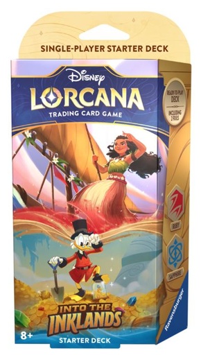 [4050368982780] LORCANA TCG - INTO DE INKLANDS MOANA Y TIO GILITO MAZO DE INICIO  (INGLÉS)